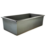 Nantucket Sinks Cape 34" Dual Mount Fireclay Kitchen Sink with Accessories, Concrete Grey, Wellfleet-3419Concrete