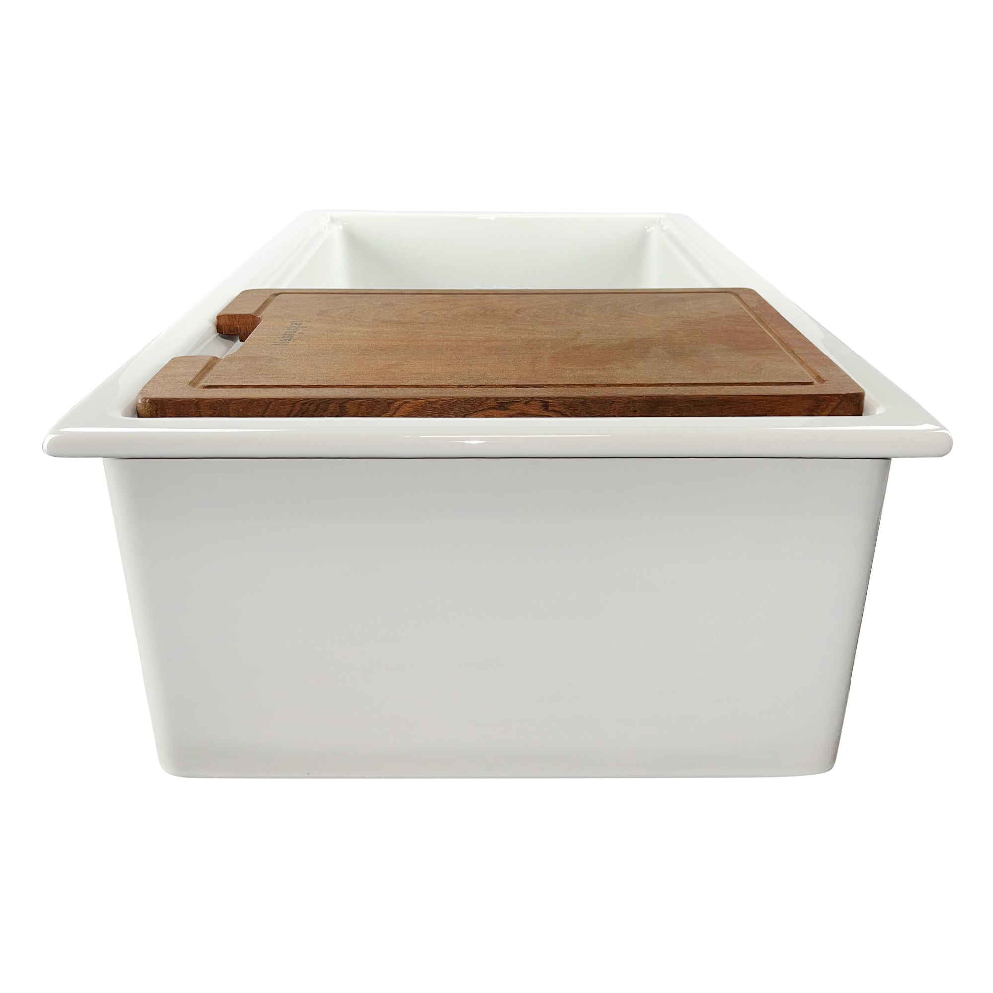 Alternate Image for Nantucket Sinks Cape 33" Dual Mount Fireclay Kitchen Sink with Accessories, White, Wellfleet-PS3320W