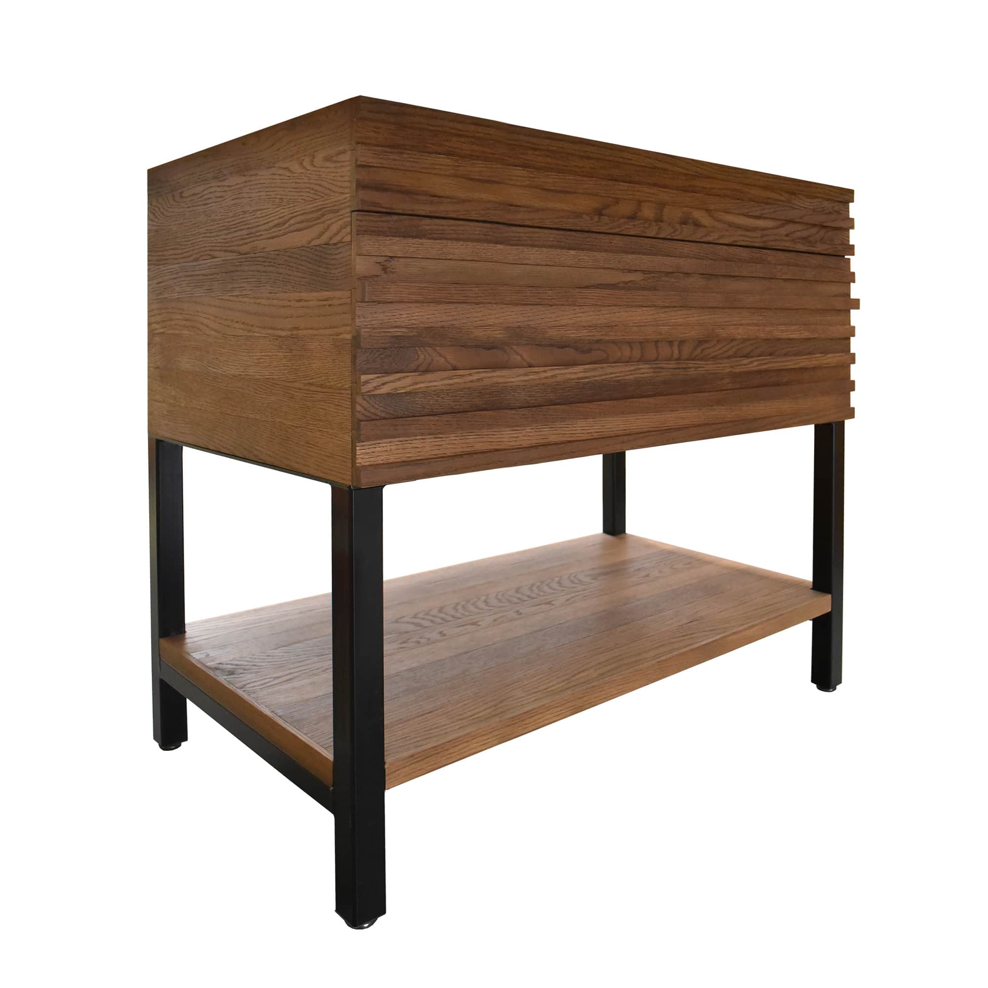 Native Trails Winemaker 36" Freestanding Reclaimed Wood Vanity Base in Cask Oak, VNM361