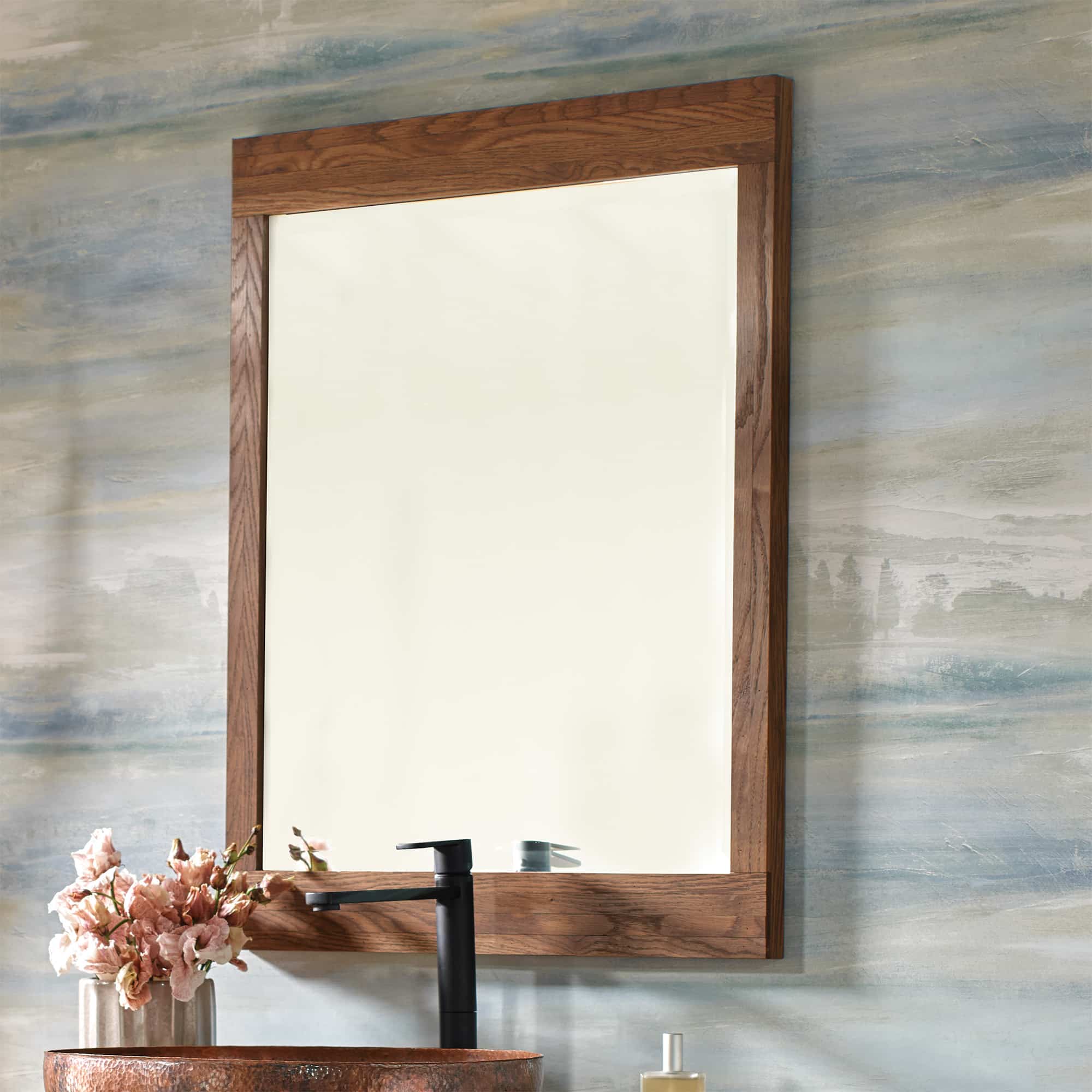 Native Trails Winemaker Small 23.75" x 30.75" Mirror in Cask Oak, Reclaimed Wood, MR231