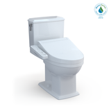 TOTO WASHLET+ Connelly Two-Piece Elongated Dual Flush 1.28 and 0.9 GPF Toilet and WASHLET C2 Bidet Seat, Cotton White, Vitreous China|Plastic, MW4943074CEMFG#01