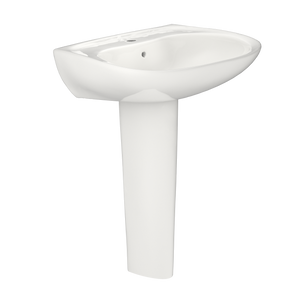 Alternate Image for TOTO Prominence Oval Basin Pedestal Bathroom Sink with CeFiONtect for Single Hole Faucets, Colonial White, Vitreous China, LPT242G#11