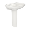 TOTO Prominence Oval Basin Pedestal Bathroom Sink with CeFiONtect for Single Hole Faucets, Colonial White, Vitreous China, LPT242G#11
