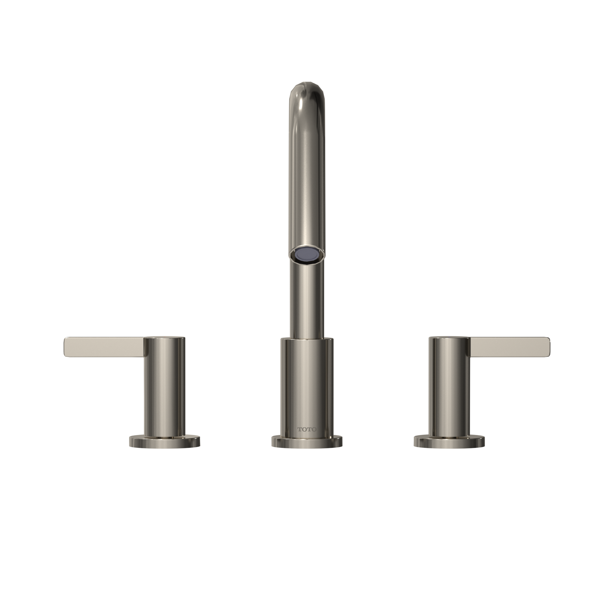 TOTO GF Two Lever Handle Deck-Mount Roman Tub Filler Trim, Polished Nickel, Brass, TBG11201UA#PN
