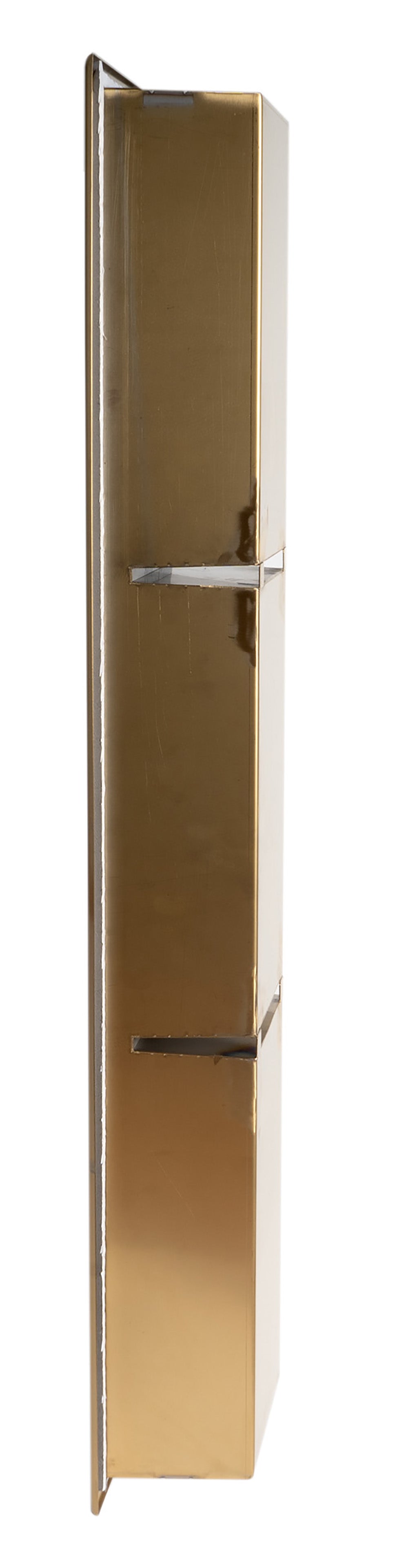 ALFI brand ABNP0836-BG 8" x 36" Brushed Gold PVD Stainless Steel Vertical Triple Shelf Shower Niche, 20 Gauge