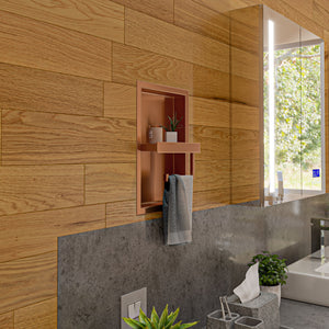 Alternate Image for ALFI brand ABTPNP88-BC Brushed Copper PVD Stainless Steel Recessed Toilet Paper Holder Niche, 19 Gauge