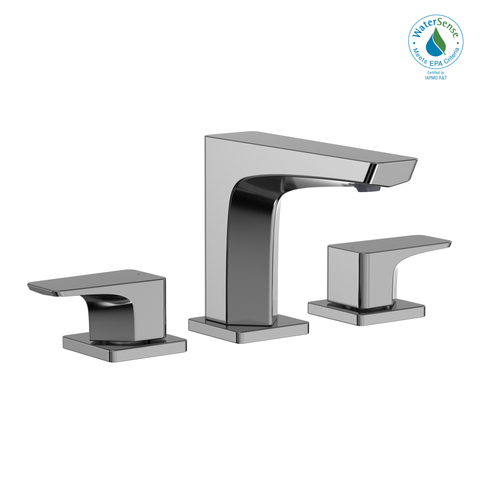 TOTO GE 1.2 GPM Two Handle Widespread Bathroom Sink Faucet, Polished Chrome, Brass, TLG07201U#CP