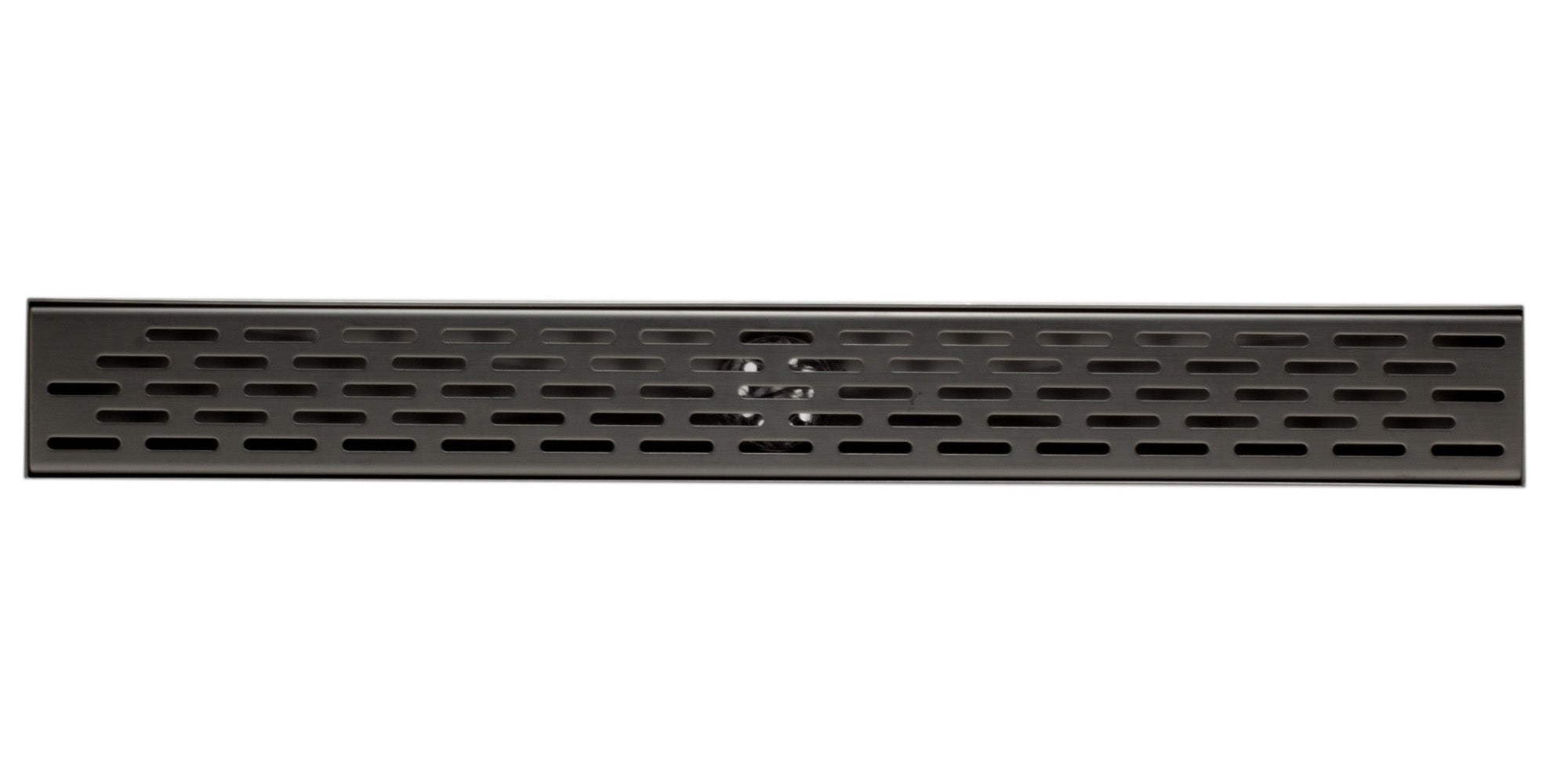 ALFI brand ABLD24C 24" Long Modern Stainless Steel Linear Shower Drain with Groove Holes, ABLD24C-BSS