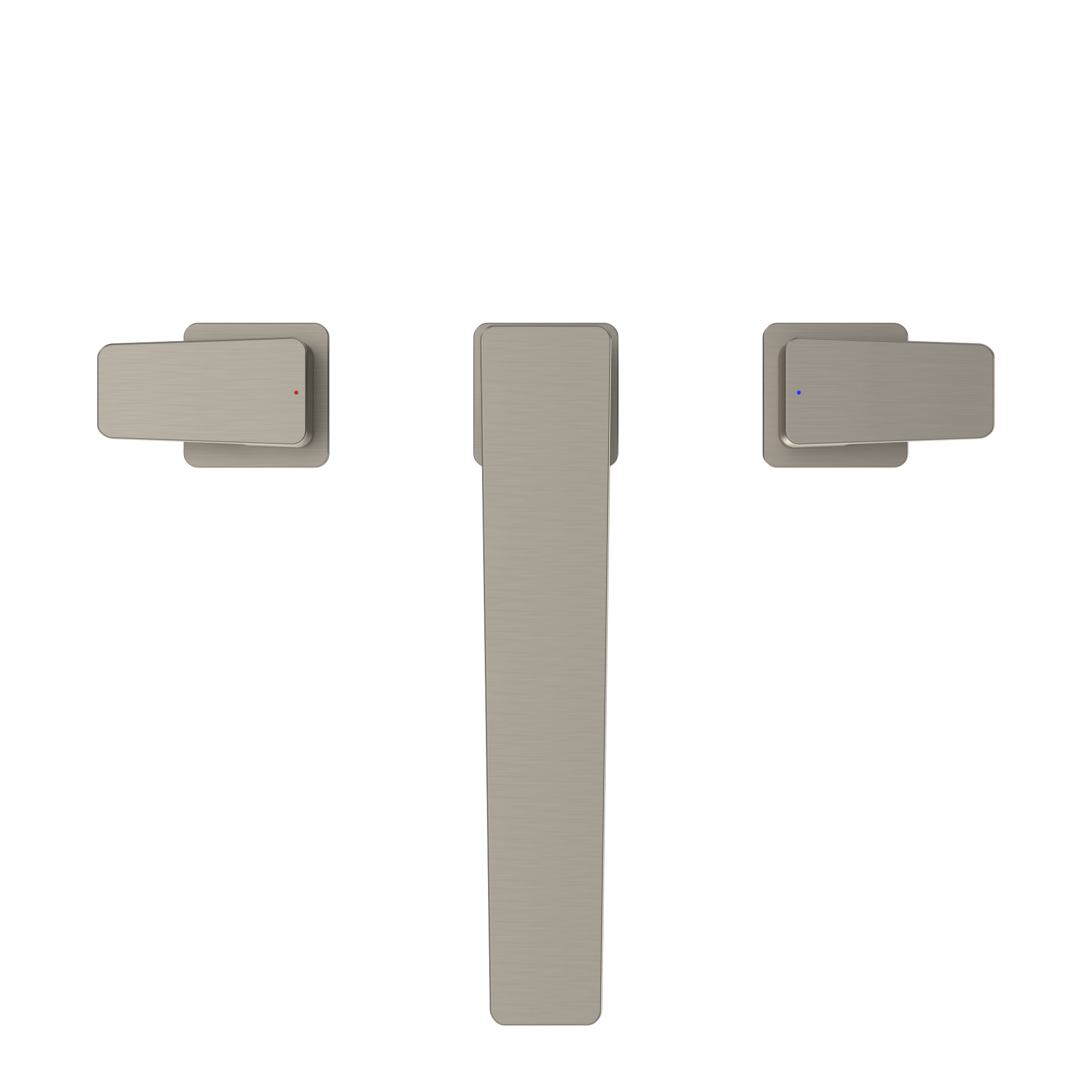 TOTO GE Two-Handle Deck-Mount Roman Tub Filler Trim, Brushed Nickel, Brass, TBG07201U#BN