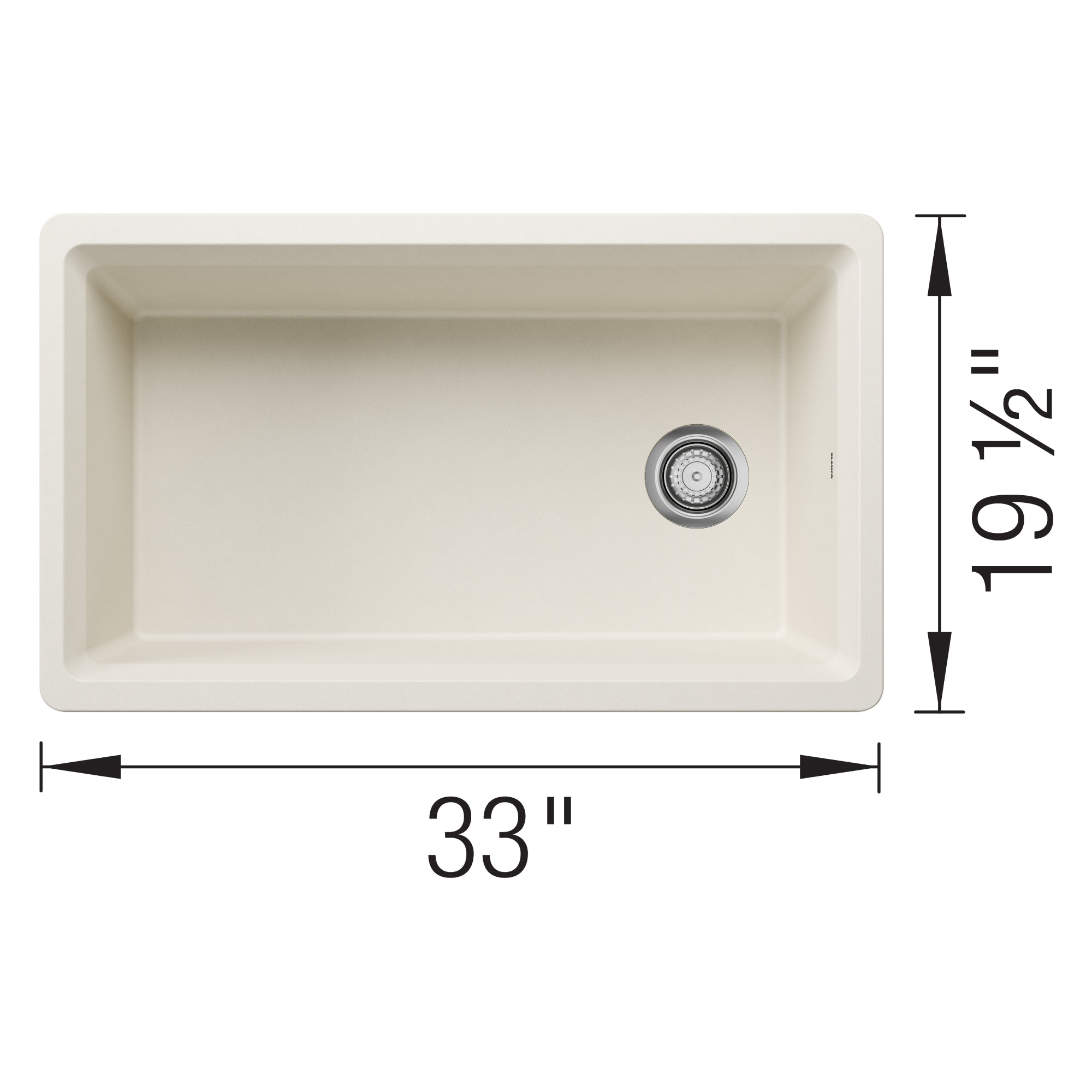 Blanco Inteos 33" Undermount Silgranit Workstation Kitchen Sink, Soft White, No Faucet Hole, 443318