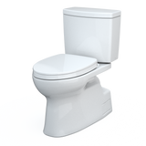 TOTO Vespin II 1G Two-Piece Elongated 1.0 GPF Universal Height Toilet with CEFIONTECT and SS124 SoftClose Seat, WASHLET+ Ready, Cotton White, Vitreous China|Plastic, MS474124CUFG#01