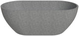 ALFI brand 59" Concrete Free Standing Oval Bathtub, Gray Matte, ABCO59TUB