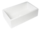 ALFI brand 33" Granite Composite Workstation Farmhouse Sink with Accessories, White, No Faucet Hole, AB33FARM-W