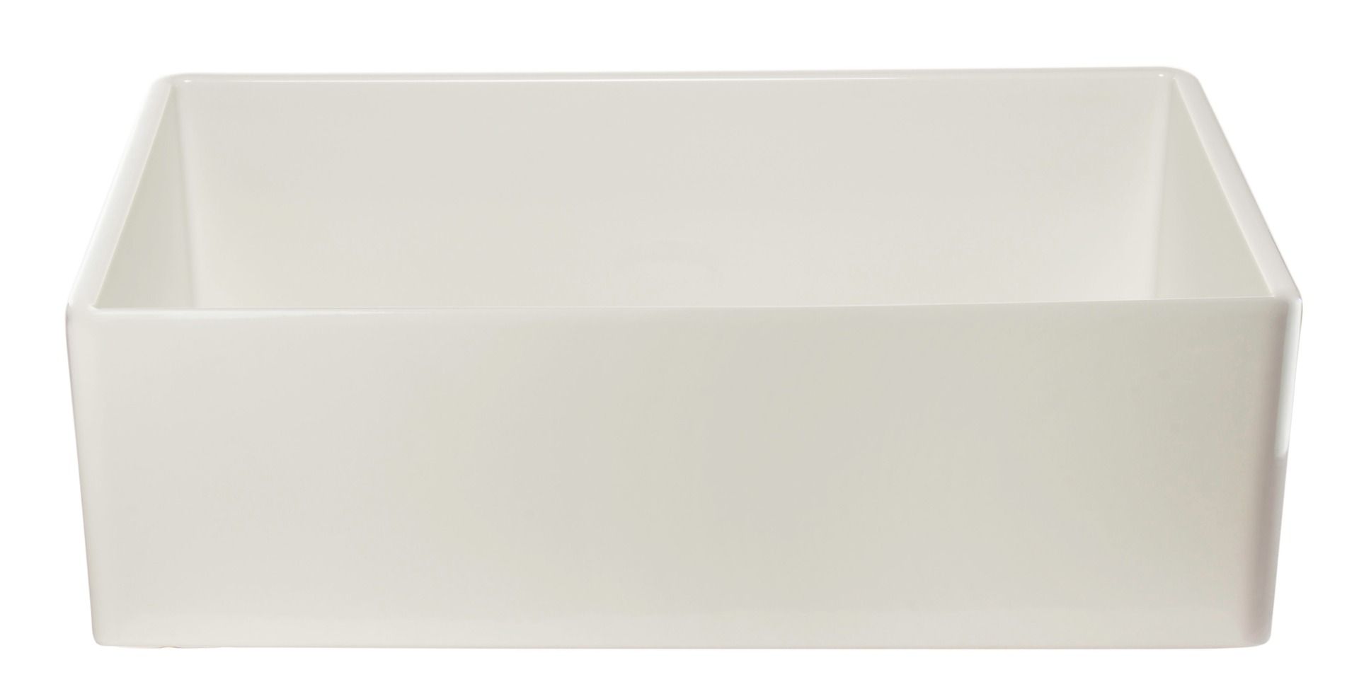 ALFI 33" Single Bowl Fireclay Farmhouse Apron Sink, Biscuit, AB533-B