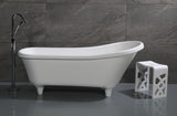 ALFI brand 68" Solid Surface Resin Free Standing Oval Bathtub, White Matte, AB9960