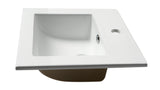 ALFI brand 16.38" x 16.13" Square Drop In Porcelain Bathroom Sink, White, 1 Faucet Hole, ABC801