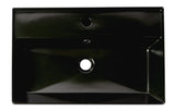 ALFI brand 23.38" x 15.75" Rectangle Above Mount Porcelain Bathroom Sink, Black Matte, 1 Faucet Hole, ABC901-BM