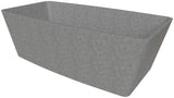 ALFI brand 71" Concrete Free Standing Rectangle Bathtub, Gray Matte, ABCO71TUB