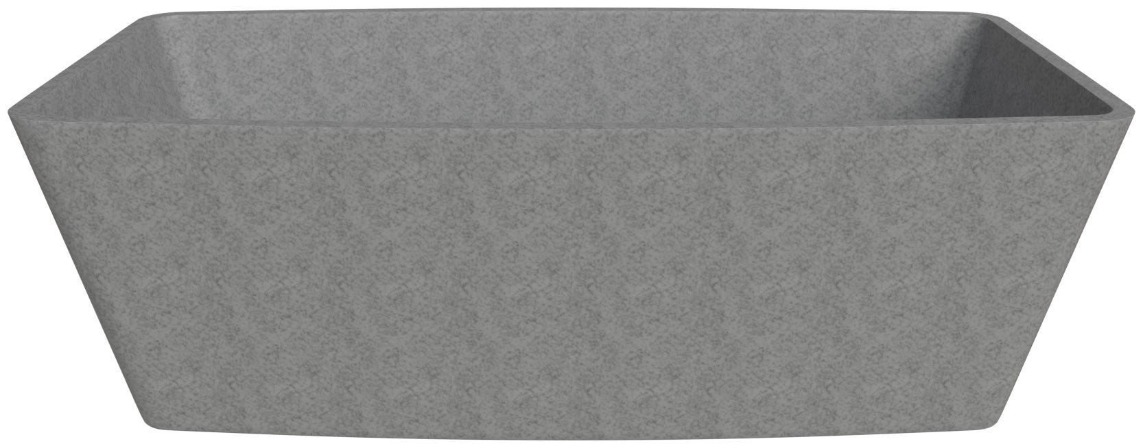 ALFI brand 71" Concrete Free Standing Rectangle Bathtub, Gray Matte, ABCO71TUB