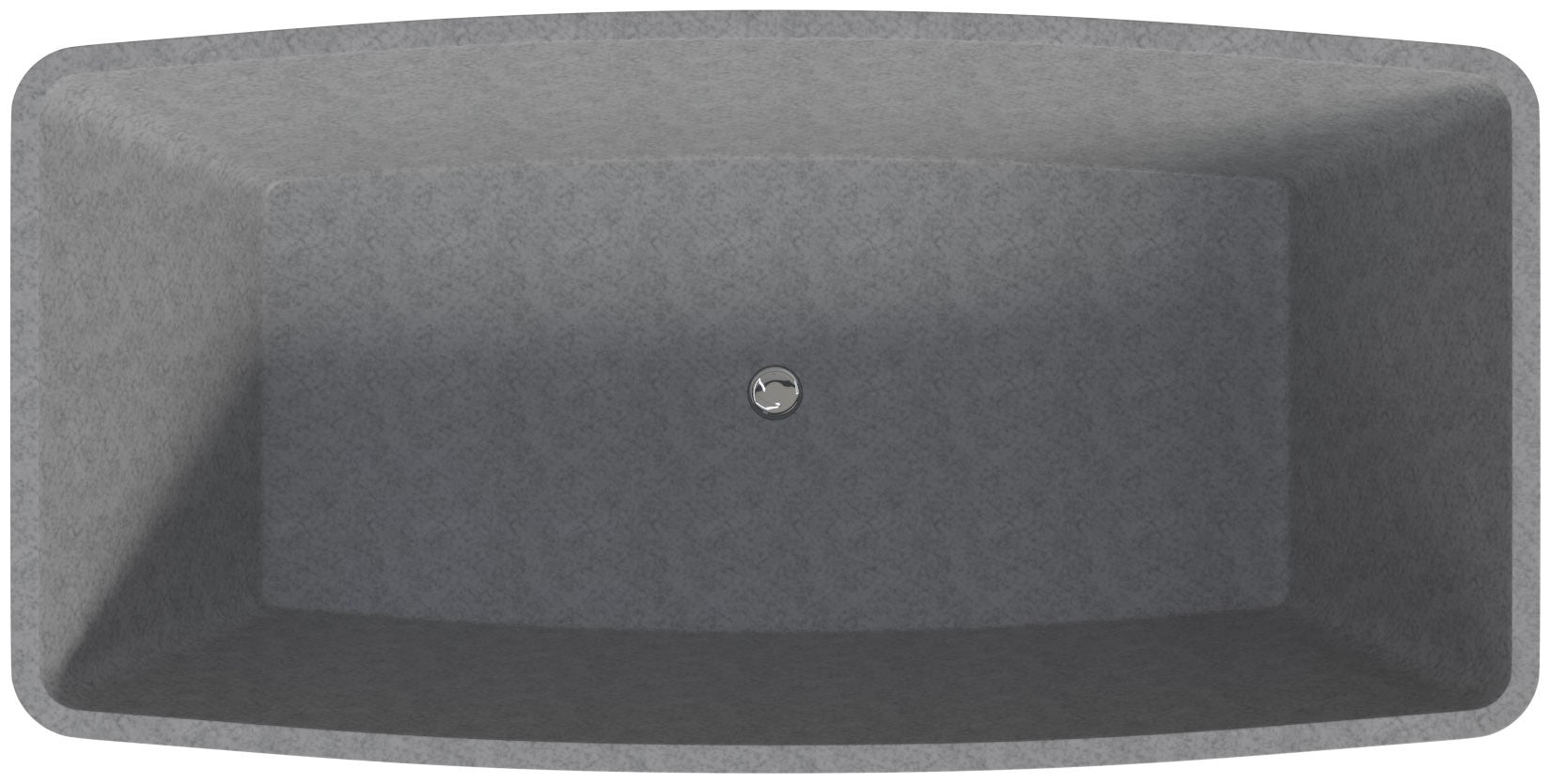 ALFI brand 71" Concrete Free Standing Rectangle Bathtub, Gray Matte, ABCO71TUB