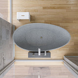 ALFI brand 72" Concrete Free Standing Oval Bathtub, Gray Matte, ABCO72TUB