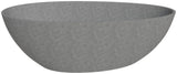 ALFI brand 72" Concrete Free Standing Oval Bathtub, Gray Matte, ABCO72TUB