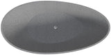 ALFI brand 72" Concrete Free Standing Oval Bathtub, Gray Matte, ABCO72TUB