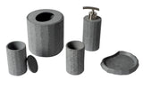 ALFI brand ABCO1022 5 Piece Solid Concrete Gray Matte Bathroom Accessory Set