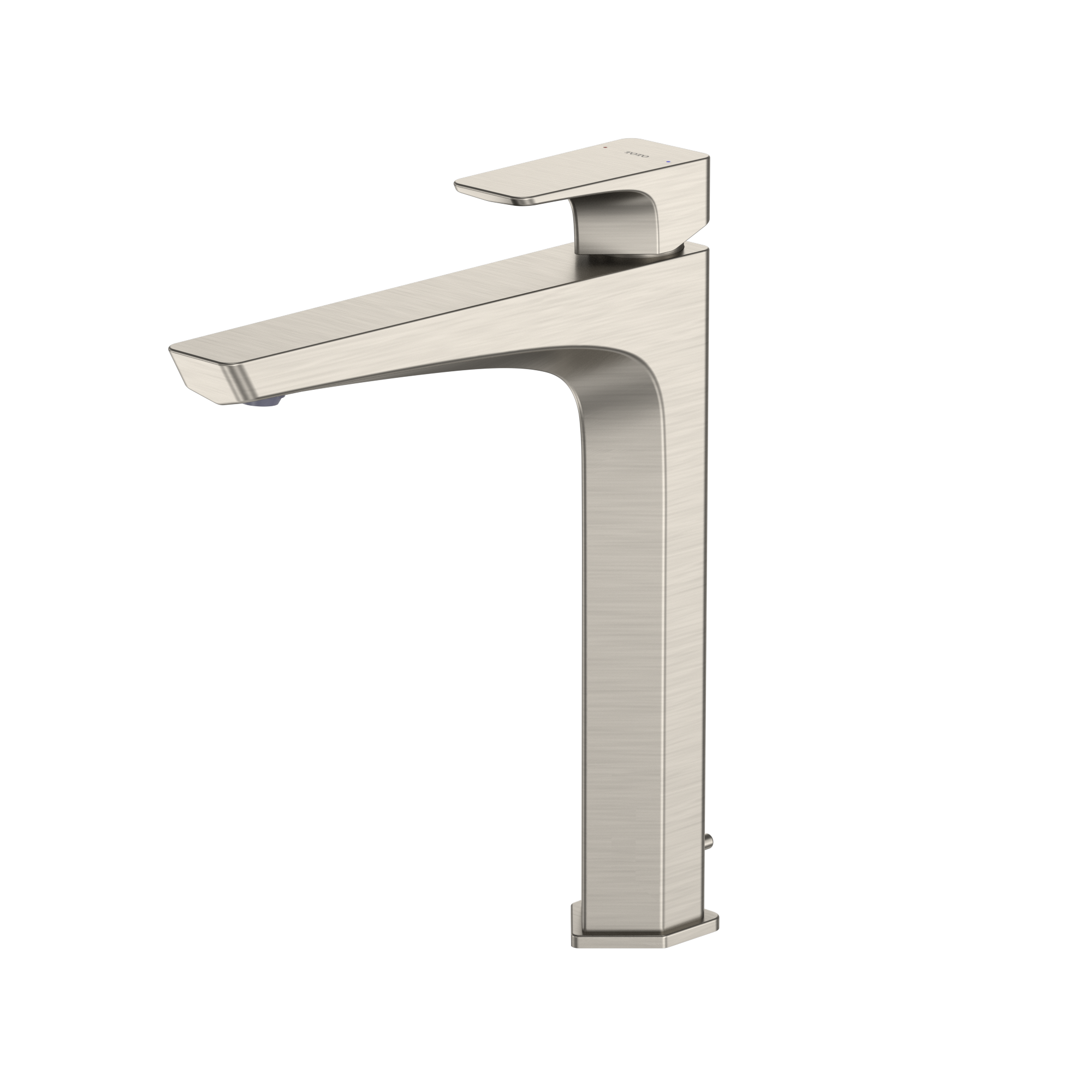 TOTO GE 1.2 GPM Single Handle Vessel Bathroom Sink Faucet with COMFORT GLIDE Technology, Brushed Nickel, Brass, TLG07305U#BN