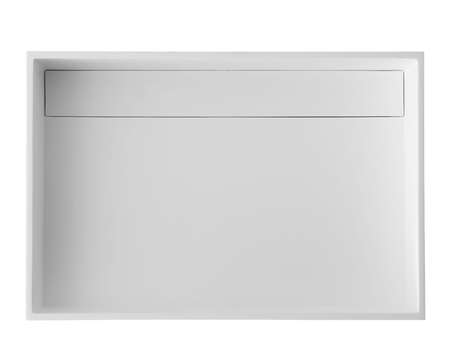 ALFI brand 20" x 13.5" Rectangle Above Mount Resin Bathroom Sink, White Matte, No Faucet Hole, ABRS2014