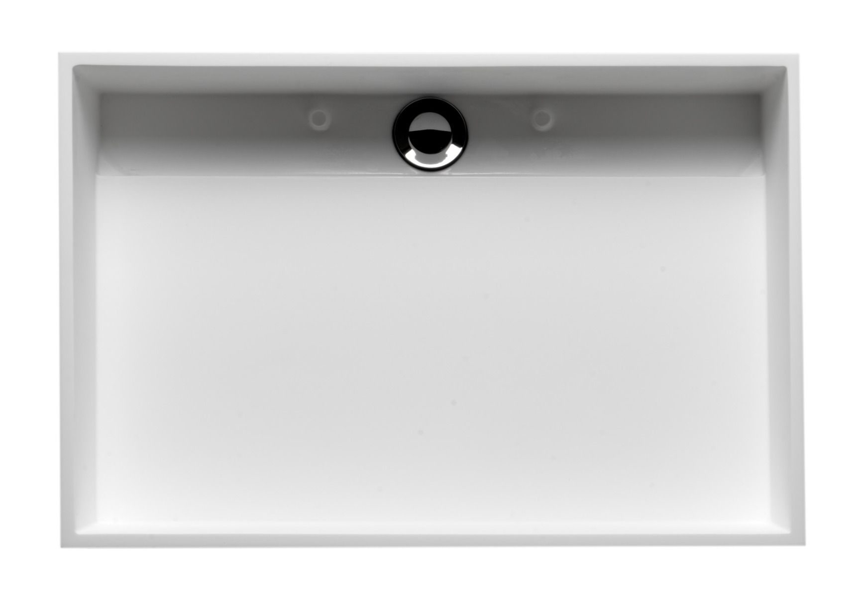ALFI brand 20" x 13.5" Rectangle Above Mount Resin Bathroom Sink, White Matte, No Faucet Hole, ABRS2014