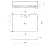 ALFI brand 20" x 13.5" Rectangle Above Mount Resin Bathroom Sink, White Matte, No Faucet Hole, ABRS2014