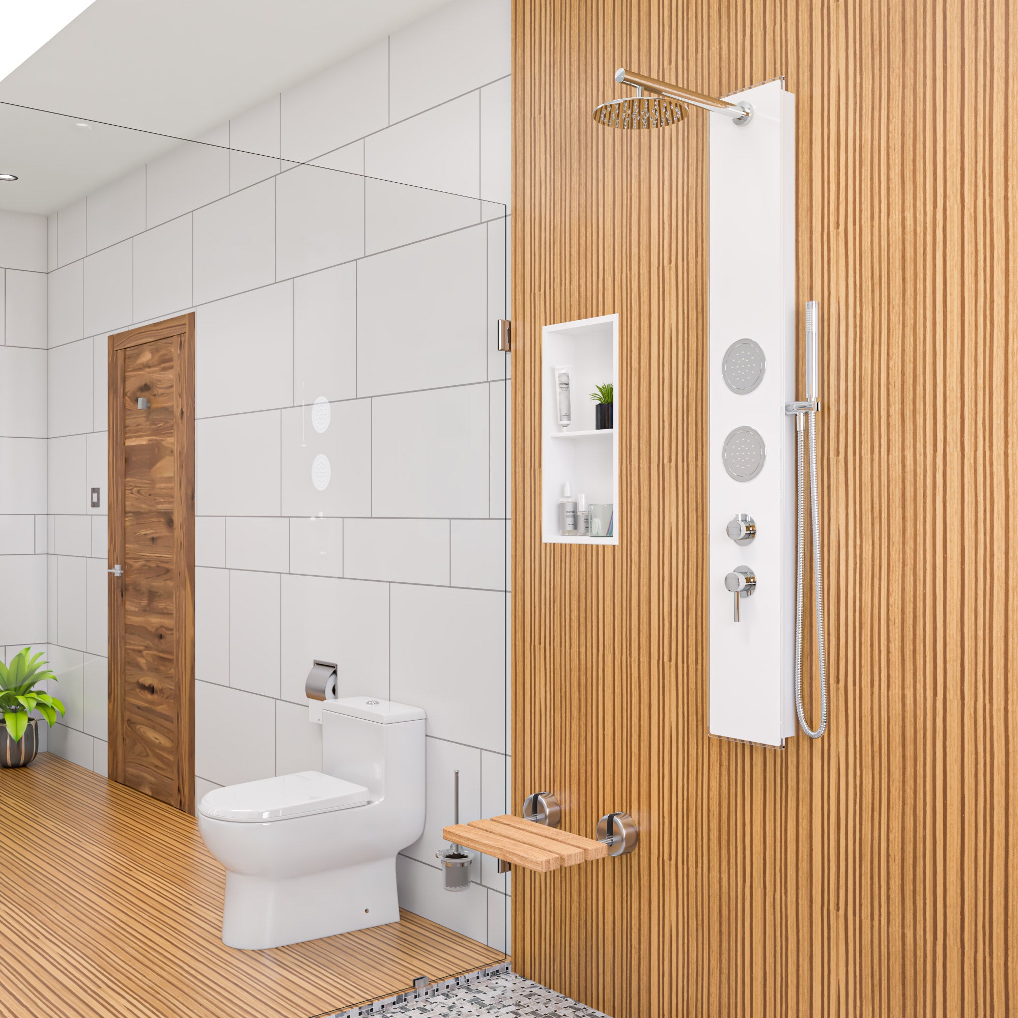 EAGO Porcelain, White, TB351 Dual Flush One Piece Eco-Friendly High-Efficiency Low Flush Ceramic Toilet