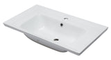 Eago 31.5" x 18.88" Rectangle Drop In Porcelain Bathroom Sink, White, 1 Faucet Hole, BH003