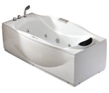 Alternative View of Eago 71" Acrylic Corner Rectangle Bathtub with Fixtures, White, AM189ETL-L