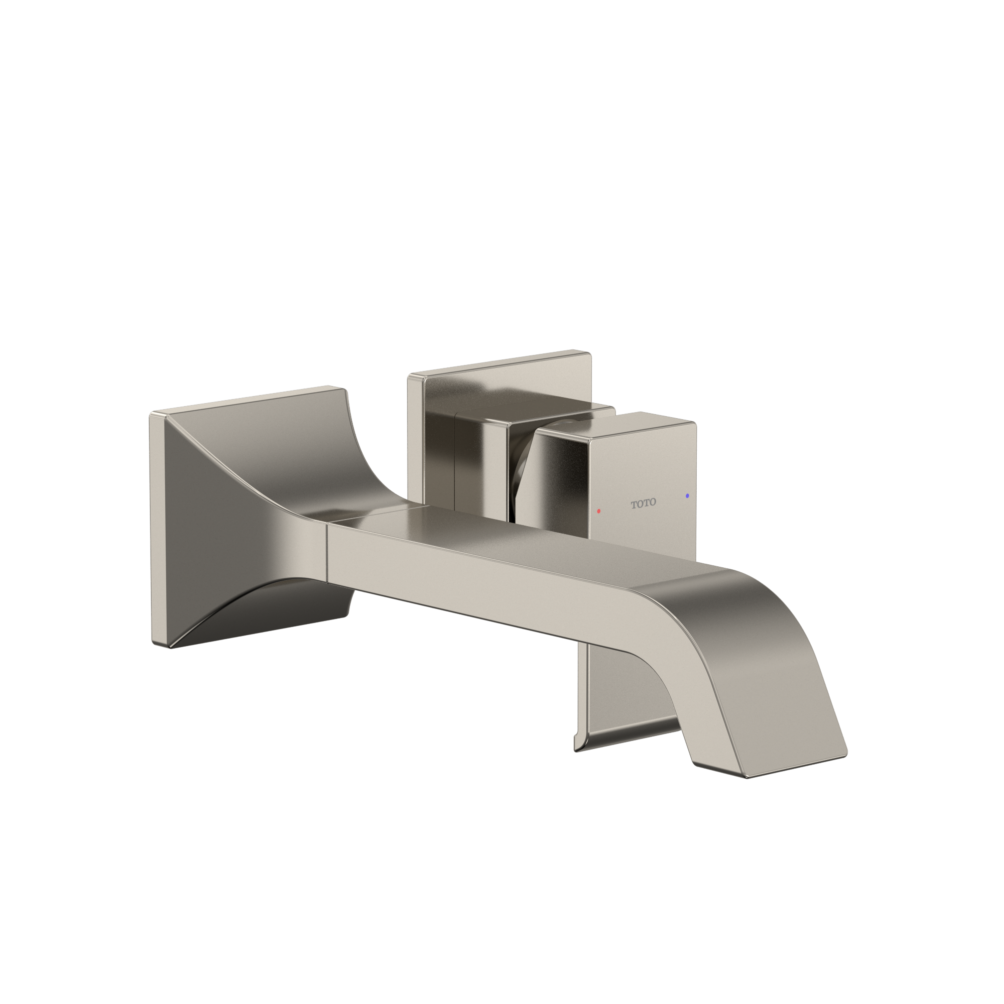 TOTO GC 1.2 GPM Wall-Mount Single-Handle Long Bathroom Faucet with COMFORT GLIDE Technology, Polished Nickel, Brass, TLG08308U#PN