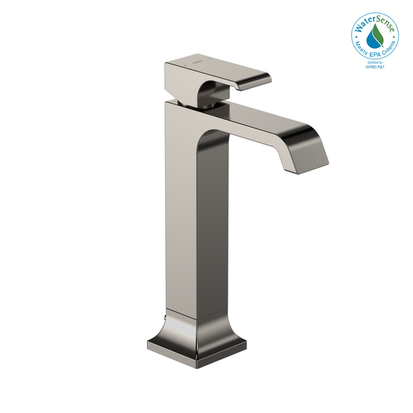 TOTO GC 1.2 GPM Single Handle Vessel Bathroom Sink Faucet with COMFORT GLIDE Technology, Polished Nickel, Brass, TLG08305U#PN