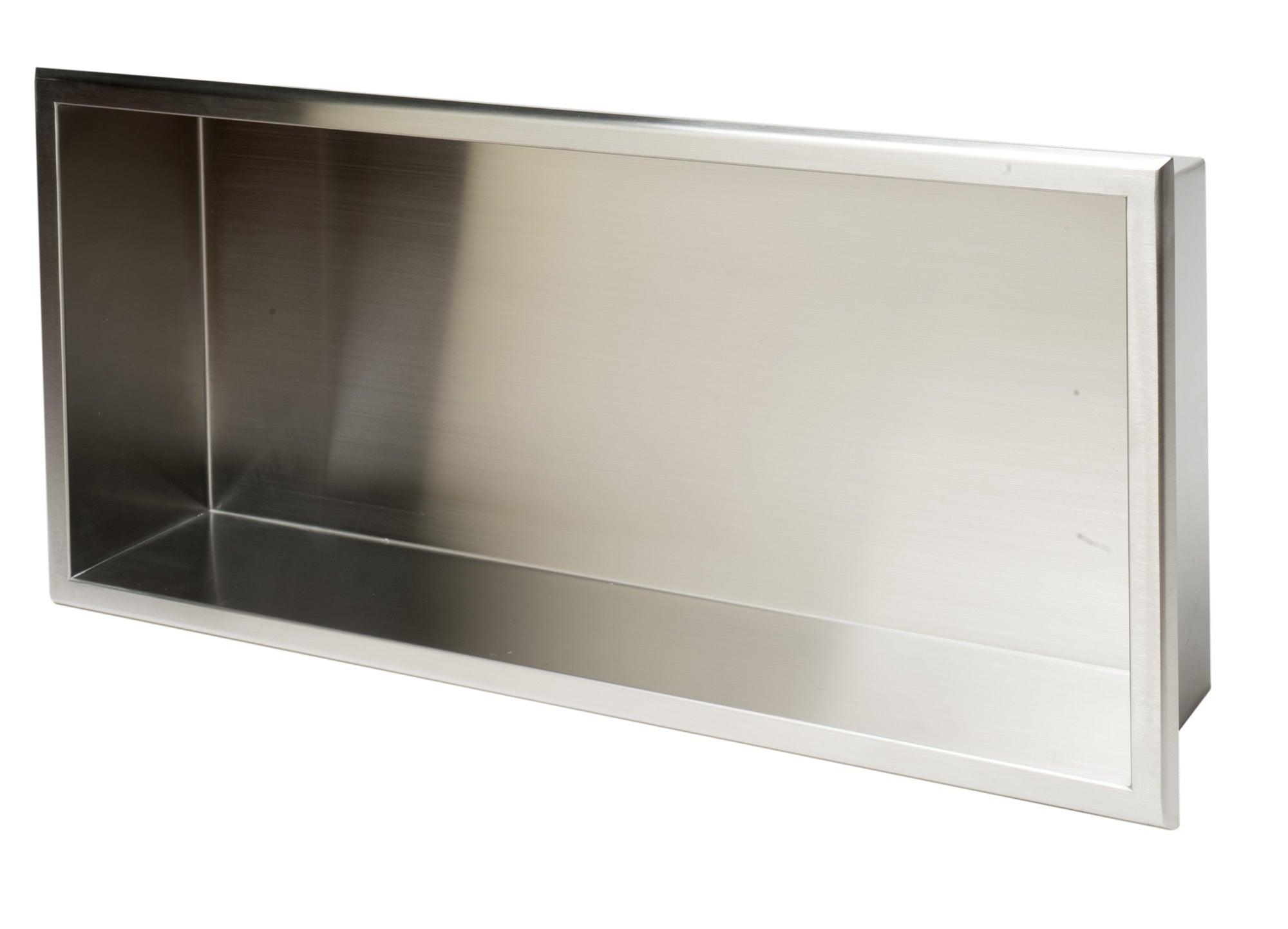 Alternate Image for ALFI brand ABN2412-BSS 24 x 12 Brushed Stainless Steel Horizontal Single Shelf Bath Shower Niche, 20 Gauge