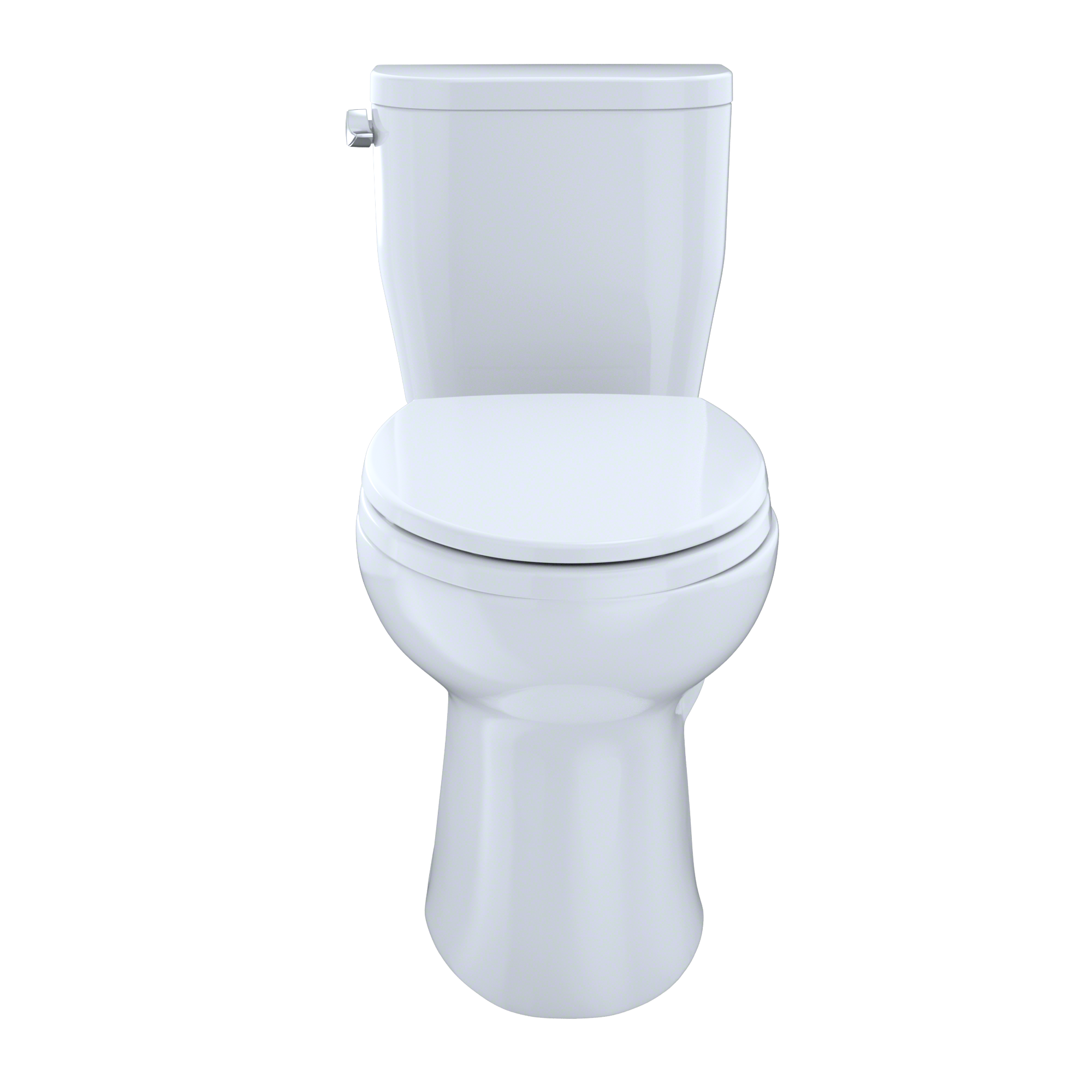 TOTO Entrada Two-Piece Elongated 1.28 GPF Universal Height Toilet, Cotton White, Vitreous China, CST244EF#01