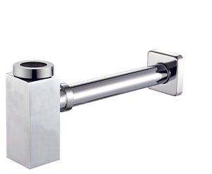 Alternate Image for ALFI brand AB9026-PC Polished Chrome Solid Brass Square Modern Decorative Bottle P-Trap