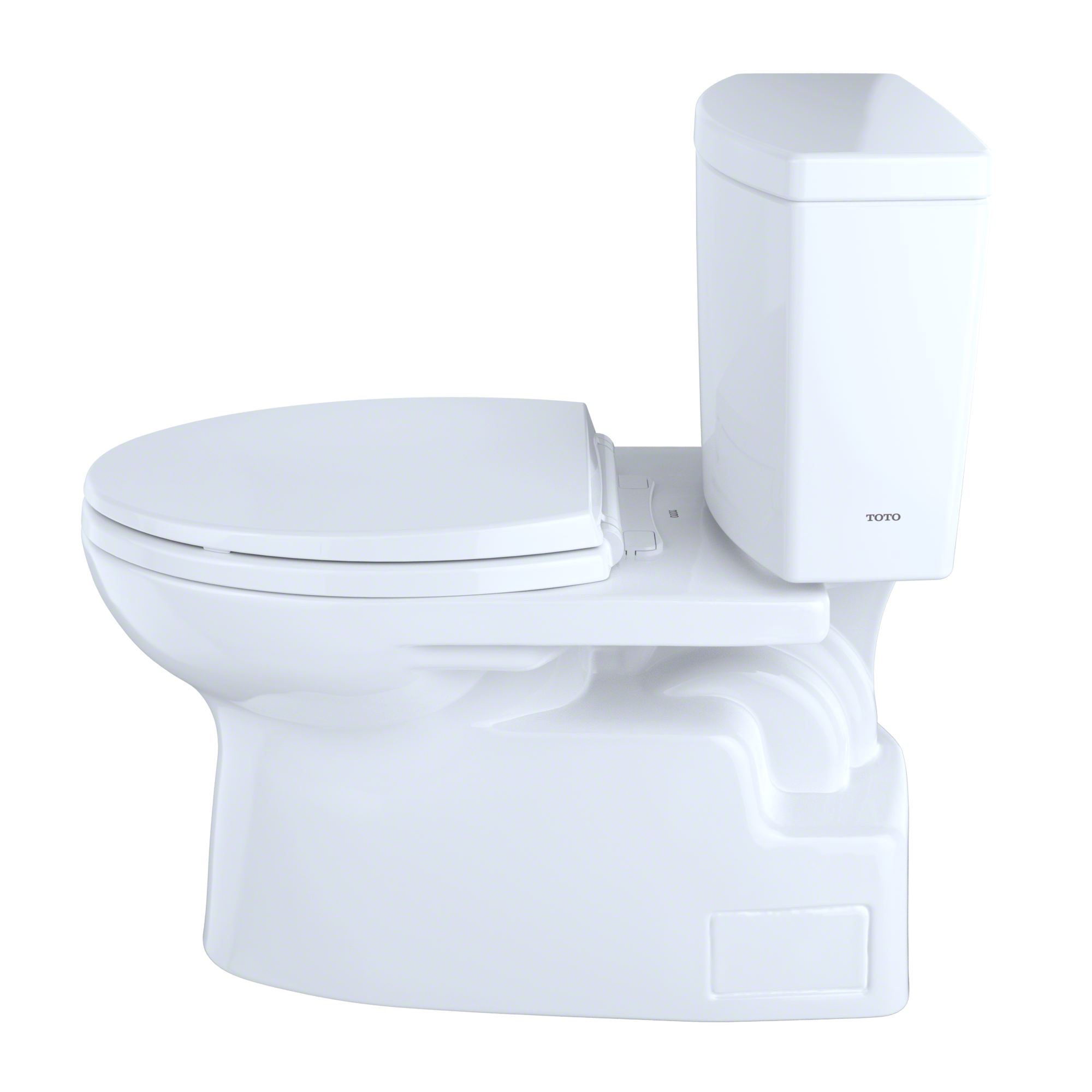TOTO Vespin II 1G Two-Piece Elongated 1.0 GPF Universal Height Skirted Design Toilet with CEFIONTECT, Cotton White, Vitreous China, CST474CUFG#01