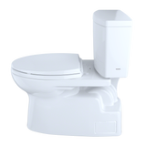 TOTO Vespin II 1G Two-Piece Elongated 1.0 GPF Universal Height Skirted Design Toilet with CEFIONTECT, Cotton White, Vitreous China, CST474CUFG#01