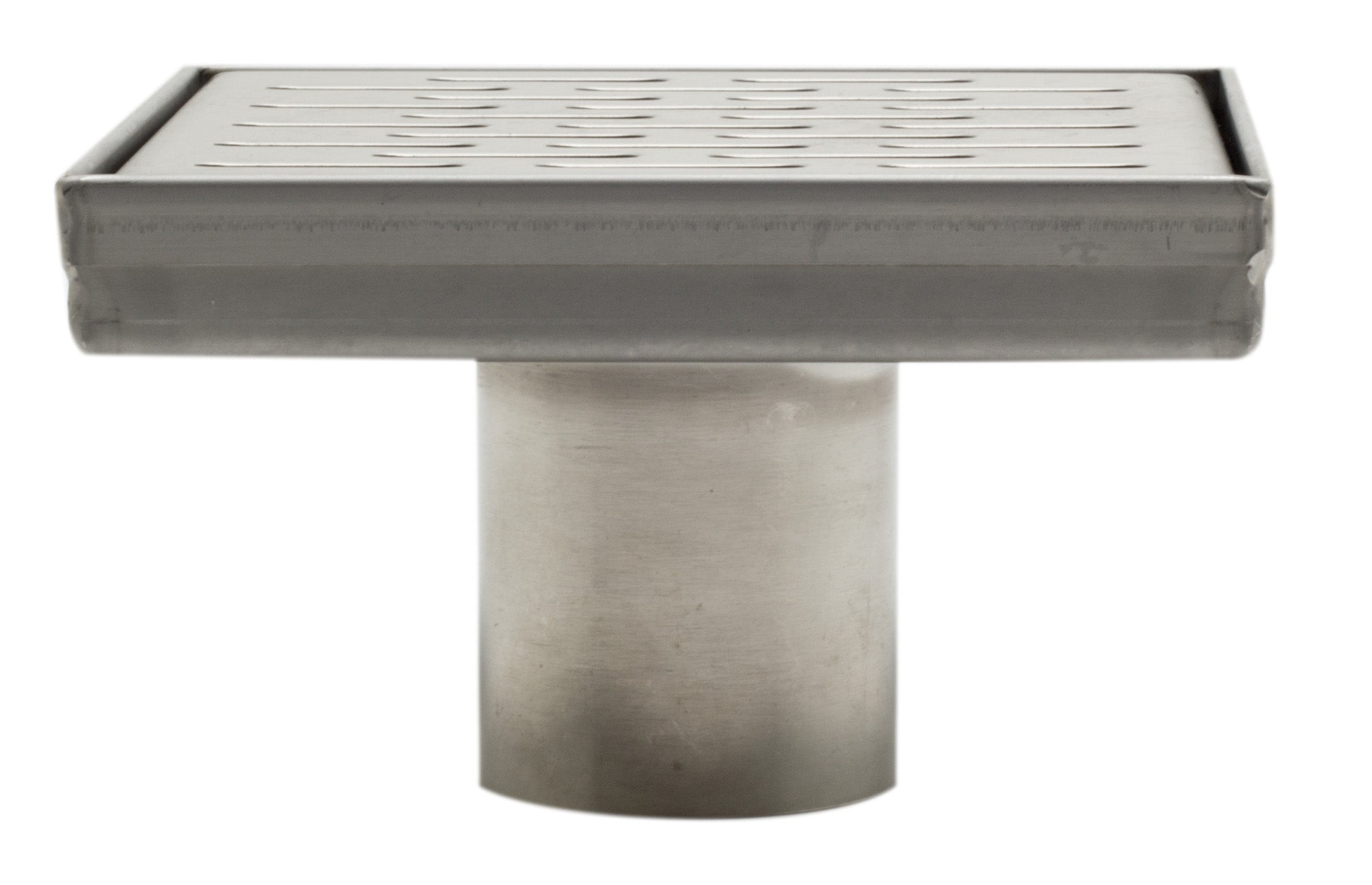 ALFI brand ABSD55C 5" x 5" Modern Square Stainless Steel Shower Drain with Groove Holes, ABSD55C-BSS