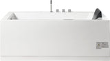 Eago 59" Acrylic Corner Rectangle Bathtub with Fixtures, White, AM154ETL-L5