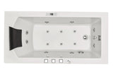 Eago 59" Acrylic Corner Rectangle Bathtub with Fixtures, White, AM154ETL-L5