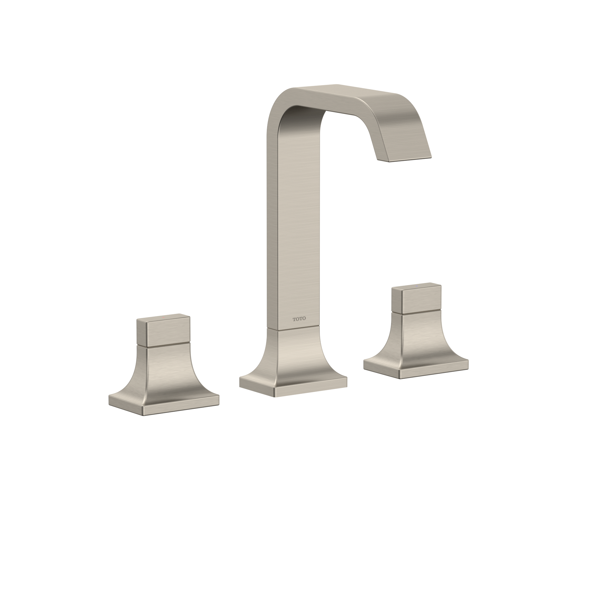 TOTO GC 1.2 GPM Two Handle Widespread Bathroom Sink Faucet, Brushed Nickel, Brass, TLG08201U#BN