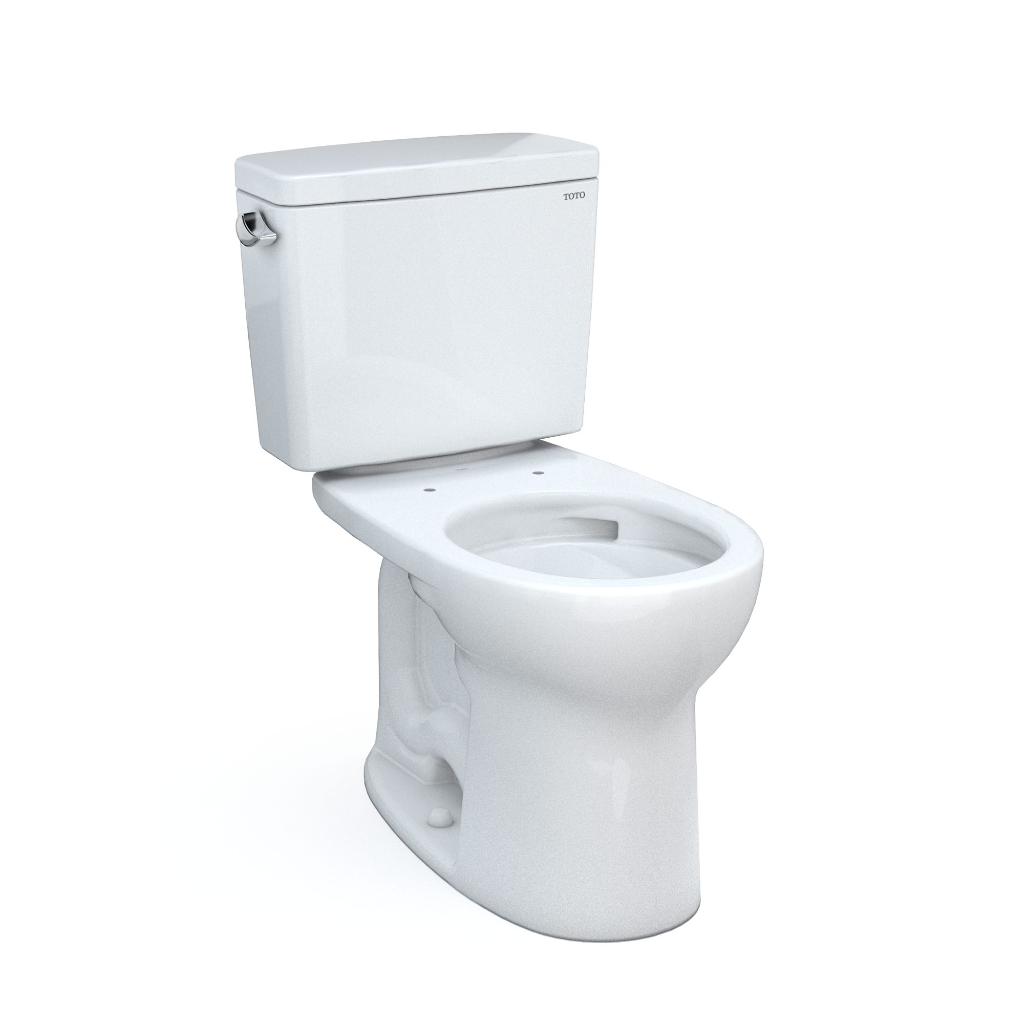 TOTO Drake Two-Piece Round 1.28 GPF Universal Height TORNADO FLUSH Toilet with CEFIONTECT, Cotton White, Vitreous China, CST775CEFG#01