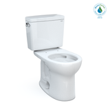 TOTO Drake Two-Piece Round 1.28 GPF Universal Height TORNADO FLUSH Toilet with CEFIONTECT, Cotton White, Vitreous China, CST775CEFG#01