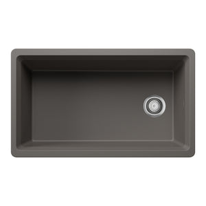 Alternate Image for Blanco Inteos 33" Undermount Silgranit Workstation Kitchen Sink, Volcano Gray, No Faucet Hole, 443317