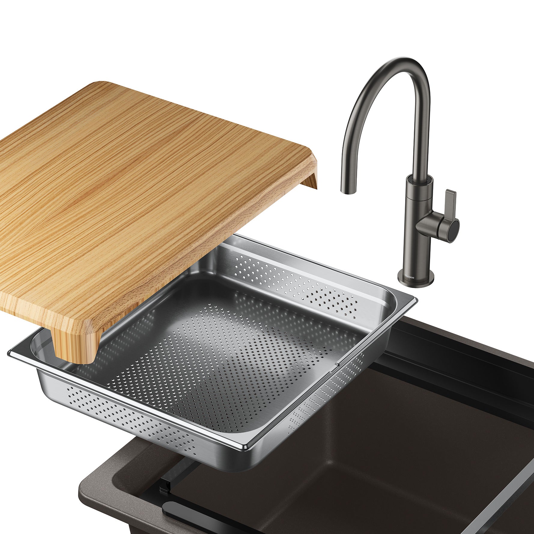 Blanco Inteos Accessories Holder, Stainless Steel, 443337